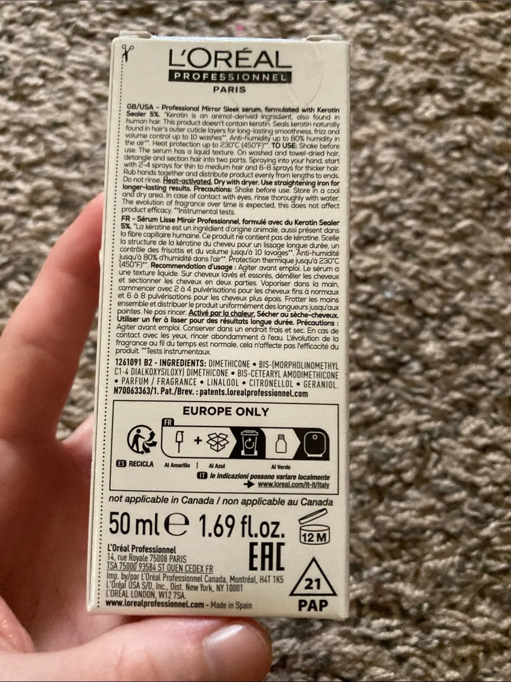 L’Oréal Keratin Alpha Sleek USED TWICE